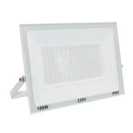 Προβολέας LED-SMD 100W 230V με ψυχρό χρώμα φωτός 6200K IP65 σε λευκό χρώμα