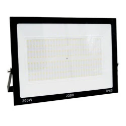 Προβολέας LED SMD 200W 230V με ενδια΄μεσο χρώμα φωτός 4000K 18000lm IP65 σε μαύρο χρώμα