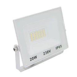 Προβολέας LED SMD 20W 230V με ψυχρό χρώμα φωτός  6200K 1800lm ΙP65 σε λευκό χρώμα 