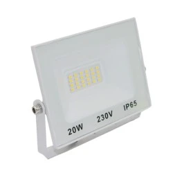 Προβολέας LED-SMD 20W 230V 4000K με ενδιάμεσο χρώμα φωτός 120° IP65 σε λευκό χρώμα 