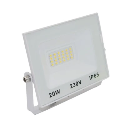 Προβολέας LED-SMD 20W 230V 4000K με ενδιάμεσο χρώμα φωτός 120° IP65 σε λευκό χρώμα Προβολέας LED-SMD 20W 230V 4000K με ενδιάμεσο χρώμα φωτός 120° IP65 σε λευκό χρώμα