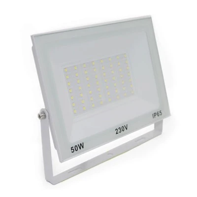 Προβολέας LED-SMD 50W 230V με ενδιάμεσο χρώμα φωτός 4000K 4600lm στεγανός IP65 σε λευκό χρώμα