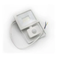 Προβολέας LED SMD 10W με ανιχνευτή κίνησης με ενδιάμεσο χρώμα φωτός 4100K IP65 σε λευκό χρώμα
