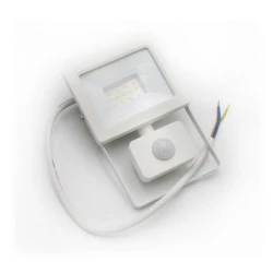 Προβολέας LED SMD 10W με ανιχνευτή κίνησης με ενδιάμεσο χρώμα φωτός 4100K IP65 σε λευκό χρώμα