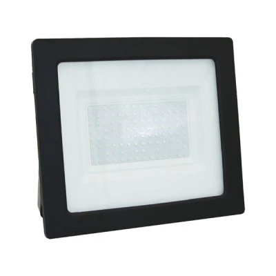Προβολέας LED SMD 100W 230V με μπλε χρώμα φωτός IP65 με ευρεία δέσμης φωτός  120° σε μαύρο χρώμα 