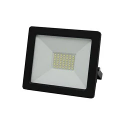 Προβολέας Led - SMD economy 30W 230V μπλε φως και μαύρο σώμα με 50cm καλώδιο IP65