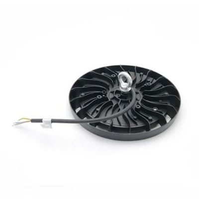 LED φωτιστικό καμπάνα αλουμινίου μαύρη UFO 100W 230V με 4000K ενδιάμεσο λευκο΄ φως 10000lm IP65