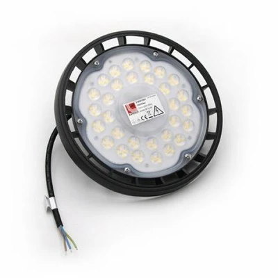 LED φωτιστικό καμπάνα αλουμινίου μαύρη UFO 100W 230V με 4000K ενδιάμεσο λευκο΄ φως 10000lm IP65
