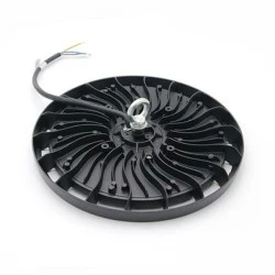 LED φωτιστικό καμπανα αλουμινίου UFO 150W 230V 6200K ψυχρό λευκο΄ φως μαύρη 15000lm IP65