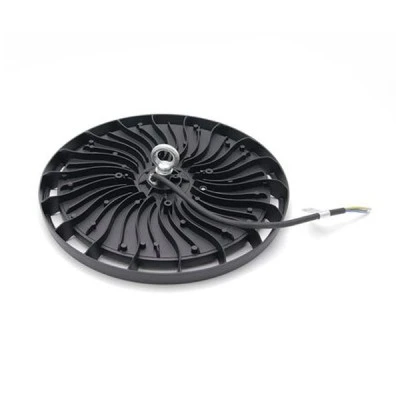 Φωτιστικό Led καμπάνα μαύρη UFO 200W 230V με ψυχρό φως 6200k και δέσμη 90° 20000lm IP65