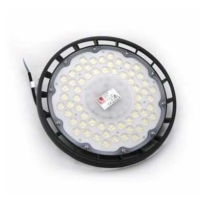 Φωτιστικό Led καμπάνα μαύρη UFO 200W 230V με ψυχρό φως 6200k και δέσμη 90° 20000lm IP65