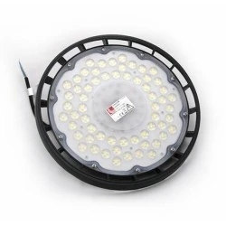 Φωτιστικό LED καμπάνα αλουμινίου UFO 200W 230V με 4000K ενδιάμεσο λευκό φως και δέσμη 90° IP65