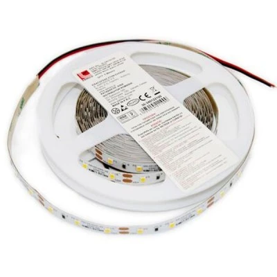 Ταινία Led λευκή αυτοκόλλητη 5m με θερμό λευκό φως 3000K 12VDC 7.2W/m 2835 60LED/m IP54
