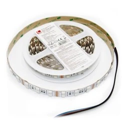 Ταινία led λευκή αυτοκόλλητη 5m 24VDC 18W/m 84LED/m 5050 RGB (εναλλαγής χρωμάτων) IP54 στεγανή