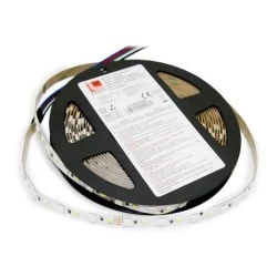 Ταινία led αυτοκόλλητη 5m 24VDC 18W/m 5050 96LED/m RGB & λευκό φως (4000K) εσωτερικού χώρου IP20