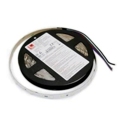 Ταινία led αυτοκόλλητη 5m 24VDC RGB+W (ενδιάμεσο λευκό 4000Κ) 9.6W/m 60LED/m στεγανή IP54
