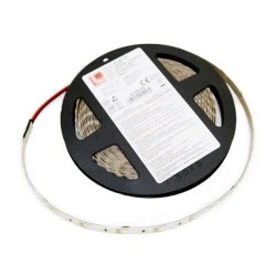 LED ταινία λευκή αυτοκόλλητη 5m 12VDC 9.6W/m 2835 με ψυχρό λευκό φως  6500K 120LED/m IP54