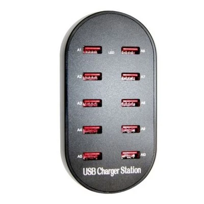 Φορτιστής με είσοδο 230V έξοδο 5VDC με 10 θύρες USB