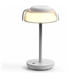 LED πορτατίφ PC επαναφορτιζόμενο 3W 5DVC 3000K με θερμό φως και λευκό σώμα IP44
