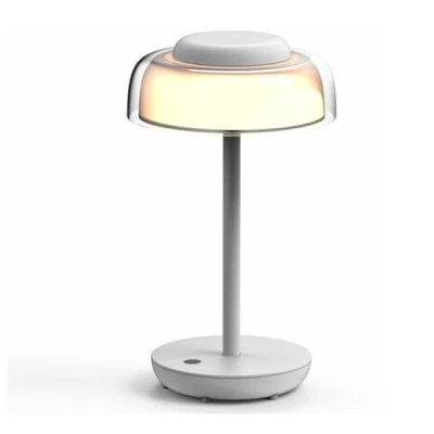 LED πορτατίφ PC επαναφορτιζόμενο 3W 5DVC 3000K με θερμό φως και λευκό σώμα IP44