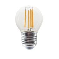 Διακοσμητική λάμπα led filament Ε27 4W 230V 2700k θερμό λευκό φως 480 lumen σφαιρική G45 διάφανη