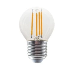 Διακοσμητική λάμπα led filament Ε27 4W 230V 2700k θερμό λευκό φως 480 lumen σφαιρική G45 διάφανη