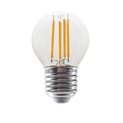 Διακοσμητική λάμπα led filament Ε27 4W 230V 2700k θερμό λευκό φως 480 lumen σφαιρική G45 διάφανη Διακοσμητική λάμπα led filament Ε27 4W 230V 2700k θερμό λευκό φως 480 lumen σφαιρική G45 διάφανη