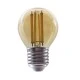 Λάμπα led σφαιρική filament Ε27 4W 230V 2700k θερμό λευκό φως 500lm με δυνατότητα ρύθμισης της έντασης φωτός & μελί κάλυμμα