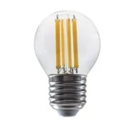 Διακοσμητική λάμπα led filament Ε27 6W 230V 4000k ενδιάμεσο λευκό φως 770 lumen σφαιρική G45 διάφανη