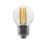 Λάμπα LED  Filament 6W E27 θερμό λευκό φως 2700K 760lm G45 ντιμαριζόμενη με διάφανο κάλυμμα