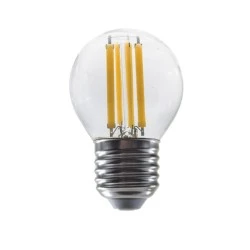 Λάμπα LED  Filament 6W E27 θερμό λευκό φως 2700K 760lm G45 ντιμαριζόμενη με διάφανο κάλυμμα