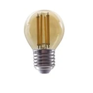 Λάμπα LED Filament 6W E27 θερμό λευκό φως 2700K 700lm G45 ντιμαριζόμενη με διάφανο κάλυμμα