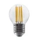 Διακοσμητική λάμπα led filament Ε27 7W 230V 2700k θερμό  λευκό φως 880 lumen σφαιρική G45 διάφανη