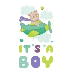 Διακοσμητικό αυτοκόλλητο τοίχου It’s A Boy XS μέγεθος με εύκολη τοποθέτηση - αφαίρεση Διακοσμητικό αυτοκόλλητο τοίχου It’s A Boy XS μέγεθος με εύκολη τοποθέτηση - αφαίρεση