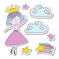 Διακοσμητικά αυτοκόλλητα τοίχου Unicorns Princess κατασκευασμένα από βινύλιο χωρίς φθάλιο ή άλλα τοξικά υλικά