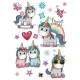 Διακοσμητικά αυτοκόλλητα τοίχου Colorful Unicorns σε L μέγεθος σε συσκευασία 20 τεμαχίων κατασκευασμένα από βινύλιο 