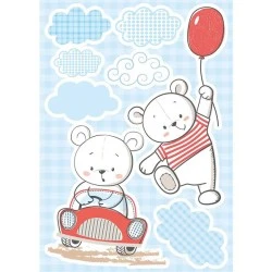 Διακοσμητικά αυτοκόλλητα τοίχου Funny Bears σε XL μέγεθος κατασκευασμένα από βινύλιο σε καρτέλα 20 τεμαχίων & εύκολη τοποθέτηση