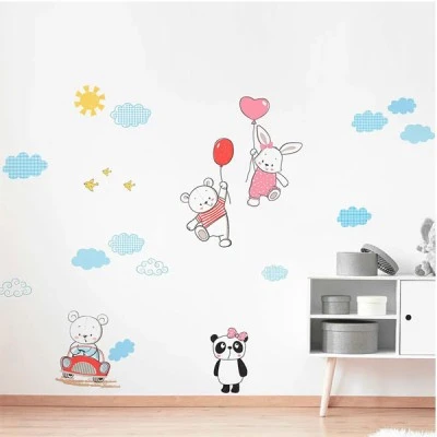 Διακοσμητικά αυτοκόλλητα τοίχου Funny Bears σε XL μέγεθος κατασκευασμένα από βινύλιο σε καρτέλα 20 τεμαχίων & εύκολη τοποθέτηση