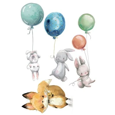 Διακοσμητικά αυτοκόλλητα τοίχου WaterColour Amimals XL κατασκευασμένα από βινύλιο σε συσκευασία 9 τεμαχίων Διακοσμητικά αυτοκόλλητα τοίχου WaterColour Amimals XL κατασκευασμένα από βινύλιο σε συσκευασία 9 τεμαχίων