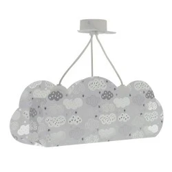 Παιδικό φωτιστικό οροφής τρίφωτο Clouds Gray  με ντουί Ε27x3 ιδανικό για γενικό φωτισμό & ανεξίτηλη εκτύπωση χρωμάτων στα τοιχώματα