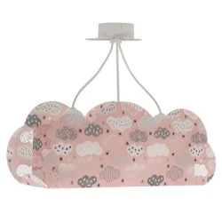 Παιδικό φωτιστικό οροφής τρίφωτο Clouds Pink με ντουί Ε27x3 ιδανικό για γενικό φωτισμό & αποφυγή σκιών στο δωμάτιο