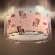 Παιδικό φωτιστικό οροφής πλαφονιέρα Unicorns με ντουί E27 x 2 με φωσφορίζοντα στο σκοτάδι εξωτερικά μέρη Παιδικό φωτιστικό οροφής πλαφονιέρα Unicorns με ντουί E27 x 2 με φωσφορίζοντα στο σκοτάδι εξωτερικά μέρη