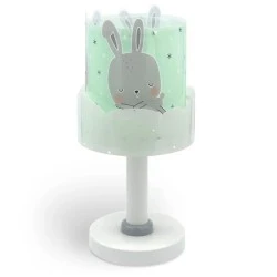 Παιδικό φωτιστικό κομοδίνου Baby Bunny Green με ντουί Ε14x1 κατάλληλο για συμπληρωματικό φωτισμό & φωσφορίζοντα μέρη στο σκοτάδι