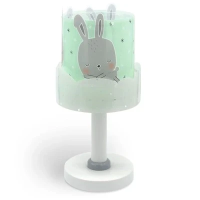 Παιδικό φωτιστικό κομοδίνου Baby Bunny Green με ντουί Ε14x1 κατάλληλο για συμπληρωματικό φωτισμό & φωσφορίζοντα μέρη στο σκοτάδι