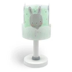 Παιδικό φωτιστικό κομοδίνου Baby Bunny Green με ντουί Ε14x1 κατάλληλο για συμπληρωματικό φωτισμό & φωσφορίζοντα μέρη στο σκοτάδι