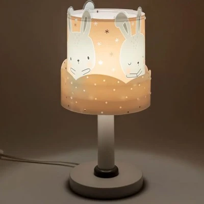 Παιδικό φωτιστικό κομοδίνου Baby Bunny Sommon με ντουί Ε14x1 κατάλληλο για συμπληρωματικό φωτισμό & ανεξίτηλη εκτύπωση χρωμάτων