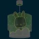 Παιδικό φωτιστικό κρεμαστό οροφής Baby Bunny Green με ντουί Ε27x1 ιδανικό για γενικό φωτισμό & φωσφορίζοντα μέρη στο σκοτάδι 