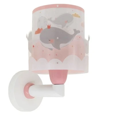 Παιδικό φωτιστικό απλίκα τοίχου Whale Dreams Pink διπλού τοιχώματος με ντουί Ε27x1 max 15W κατάλληλο για συμπληρωματικό φωτισμό & διάβασμα Παιδικό φωτιστικό απλίκα τοίχου Whale Dreams Pink διπλού τοιχώματος με ντουί Ε27x1 max 15W κατάλληλο για συμπληρωματικό φωτισμό & διάβασμα