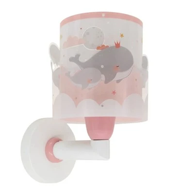 Παιδικό φωτιστικό απλίκα τοίχου Whale Dreams Pink διπλού τοιχώματος με ντουί Ε27x1 max 15W κατάλληλο για συμπληρωματικό φωτισμό & διάβασμα Παιδικό φωτιστικό απλίκα τοίχου Whale Dreams Pink διπλού τοιχώματος με ντουί Ε27x1 max 15W κατάλληλο για συμπληρωματικό φωτισμό & διάβασμα