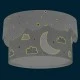 Παιδικό φωτιστικό οροφής πλαφονιέρα Moon Gray πλαφονιέρα  με ντουί E27 x 2  με φωσφορίζοντα στο σκοτάδι εξωτερικά μέρη & ανάρτηση τύπου click & go
